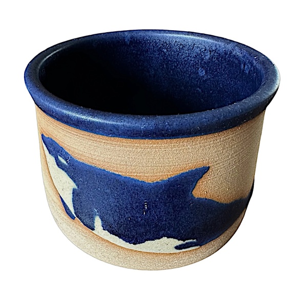 BARBARA POTERA Seattle Studio Vintage ‘84 Art Pottery Crock And Cork 5” Penguins - Picture 4 of 9